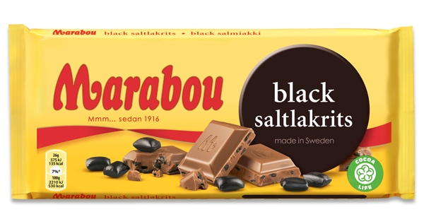 Buy Marabou Black Salt Licorice Chocolate Bar Online From Sweden - Made in  Scandinavian