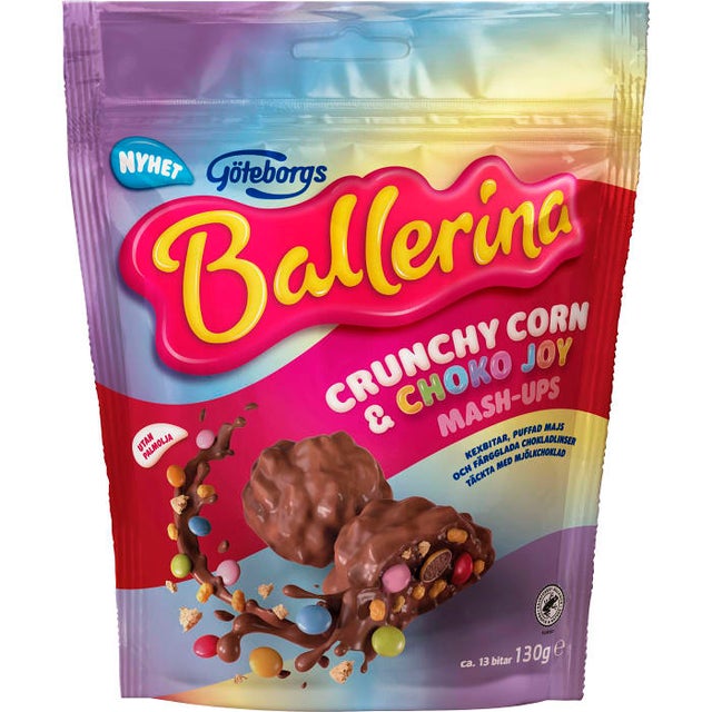 Buy Goteborgs Ballerina Biscuit Mash-Ups Crunchy Corn & Choko Joy Online  From Sweden - Made in Scandinavian